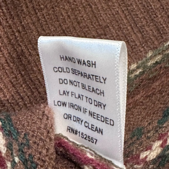 NWT Bailey Rose Women's Brown Striped Sweater Cropped Style Size M - Picture 10 of 12